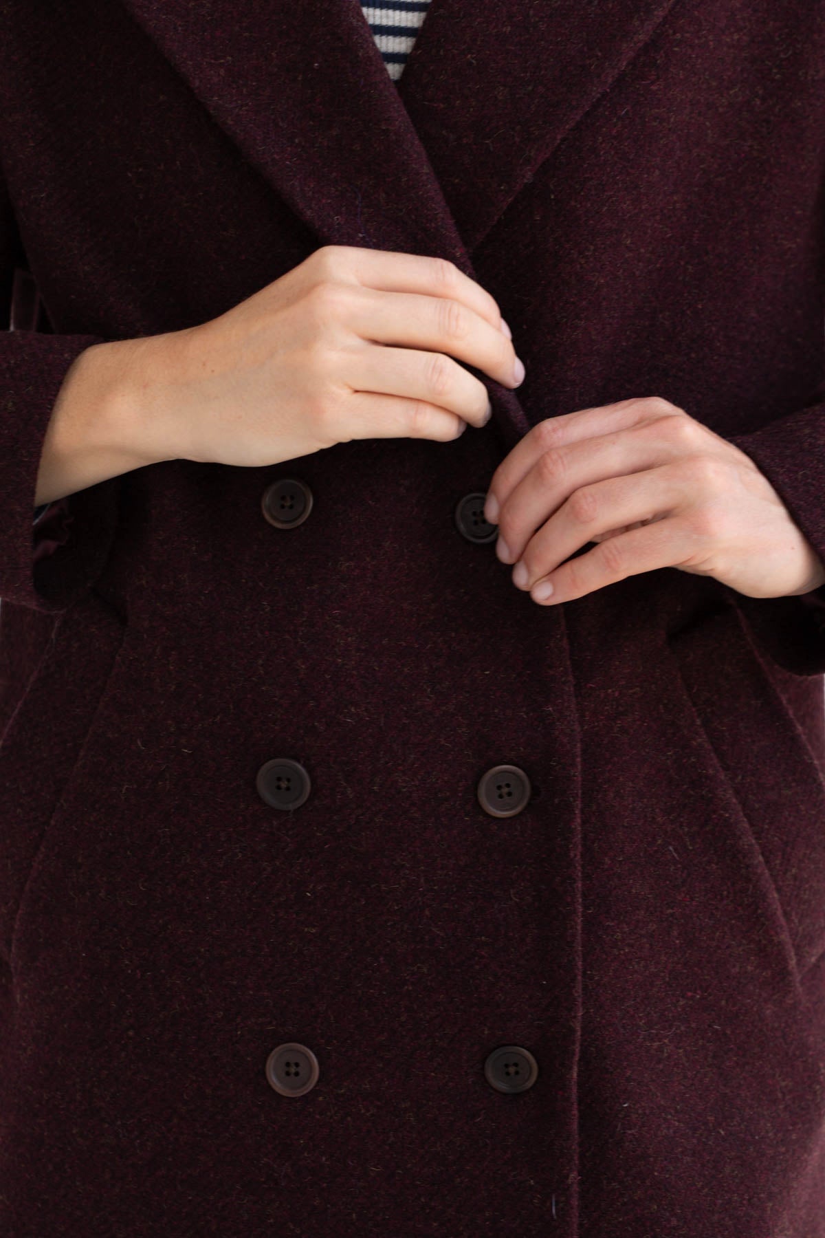 Burgundy Shetland wool jacket