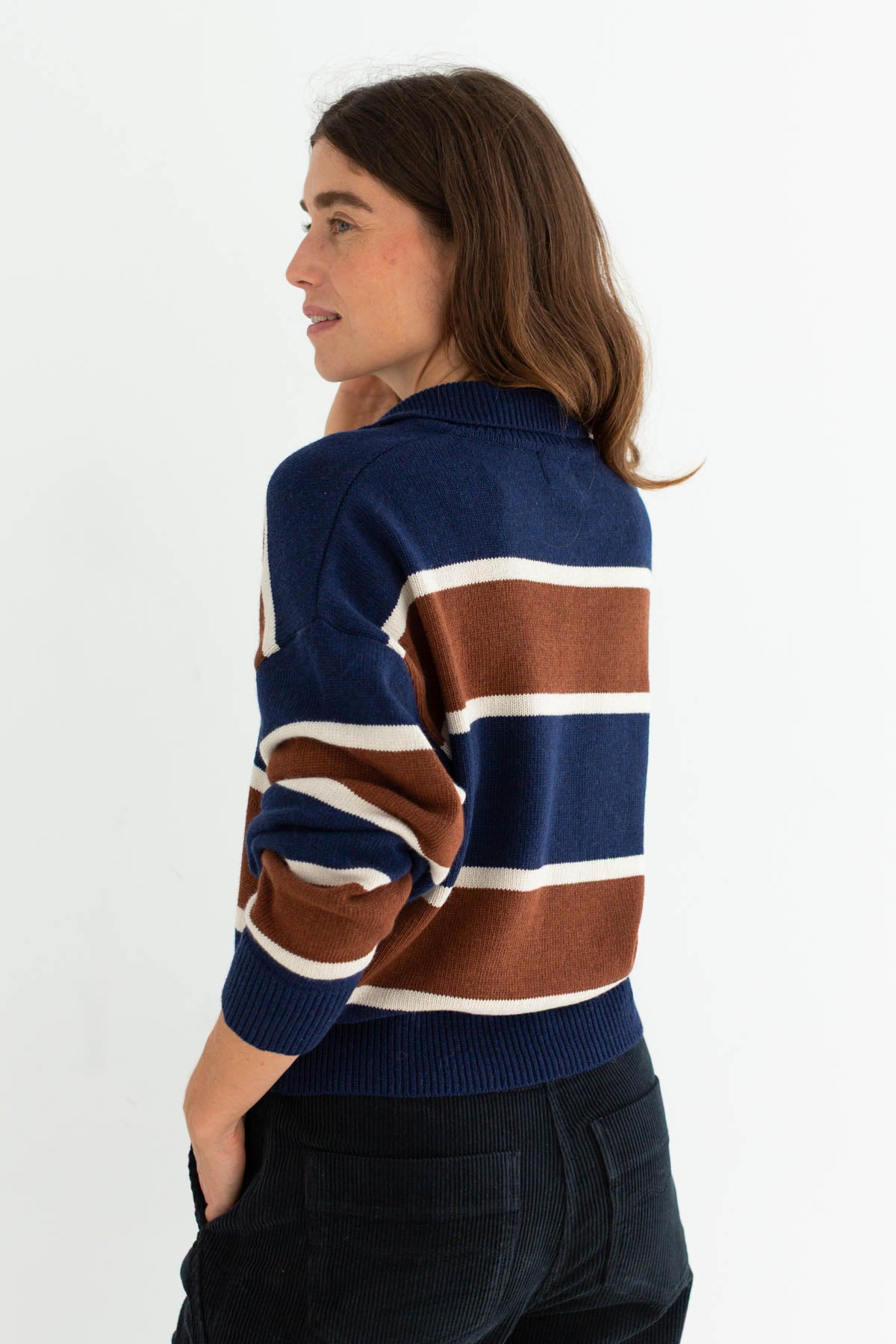 Gando - Brown Navy Stripes
