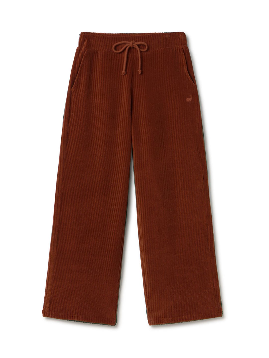 Wine Velour loungewear pants women front