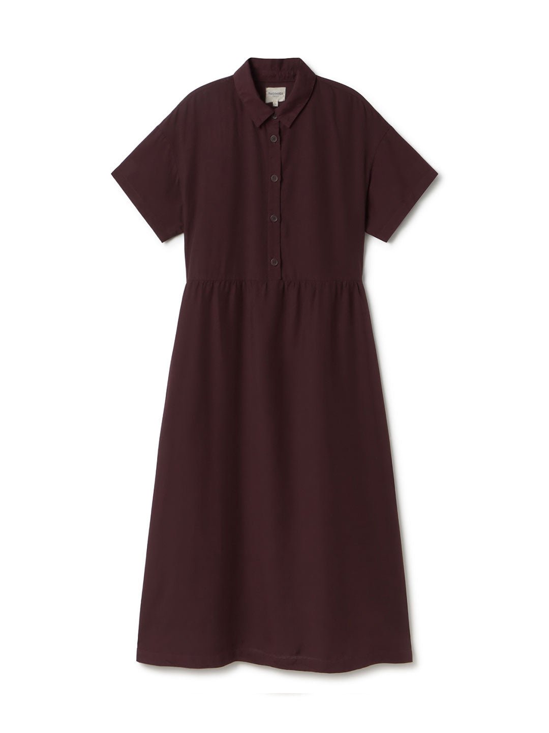 Burgundy women’s sustainable dress