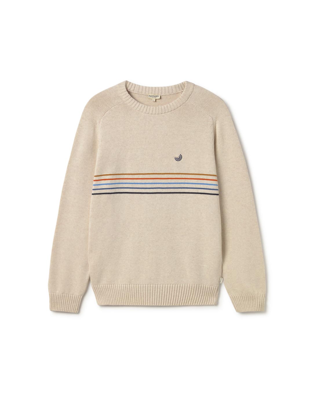 Ecru jersey knit men front