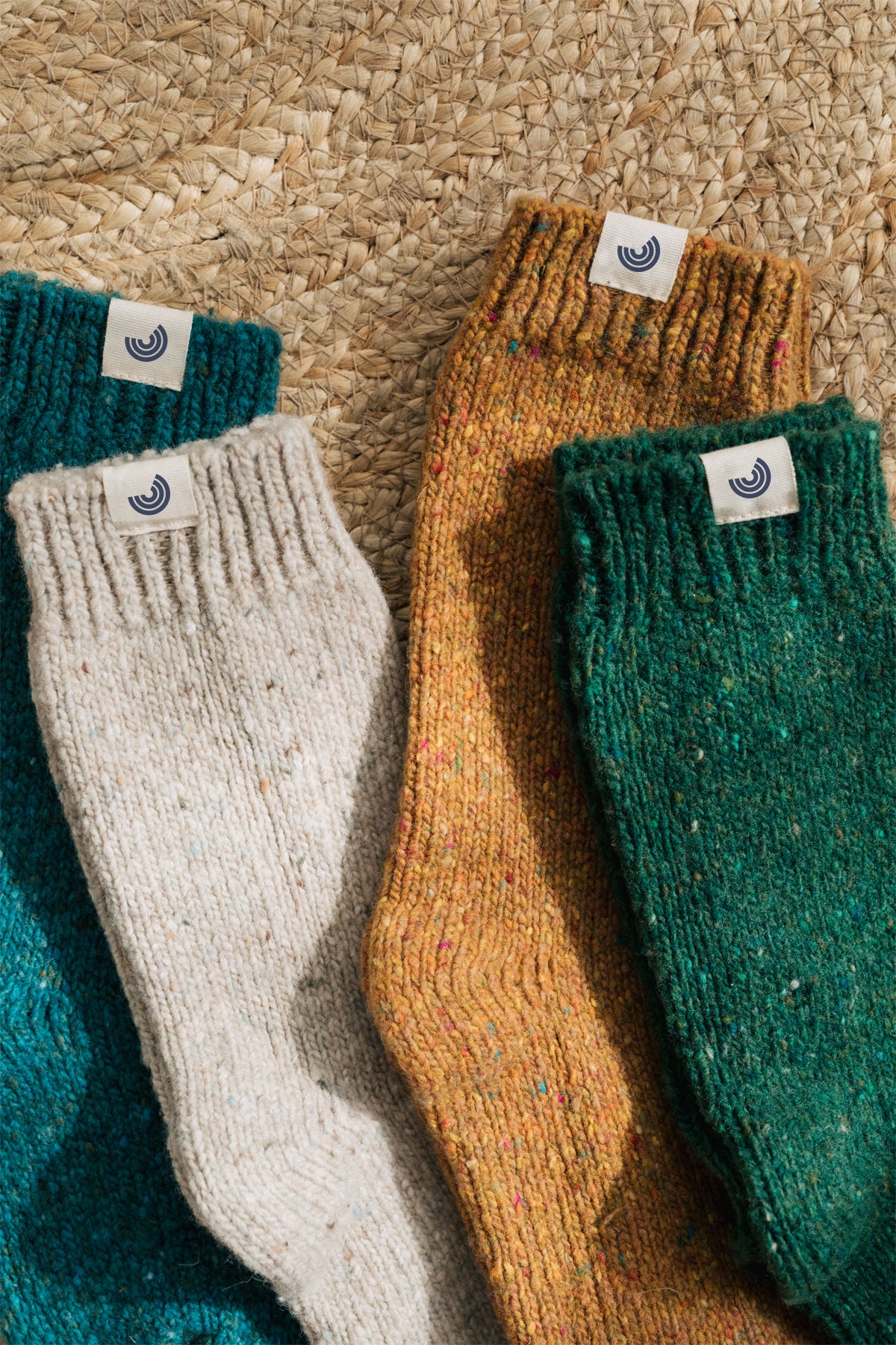 Sustainable women’s cosy green socks