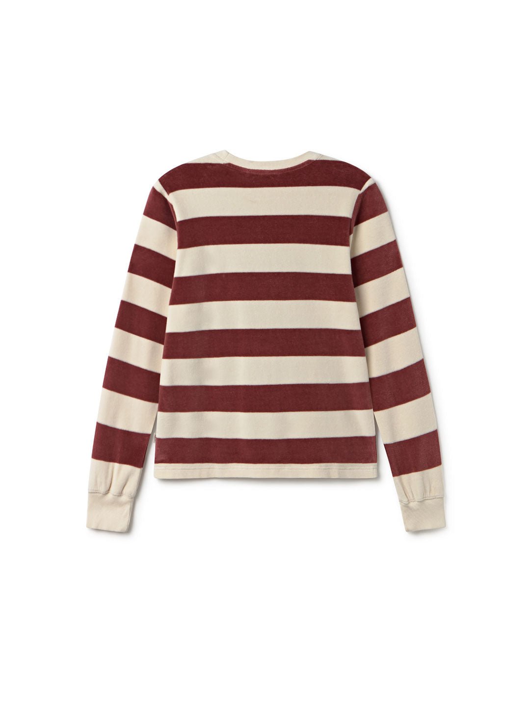 Burgundy striped long-sleeve tee