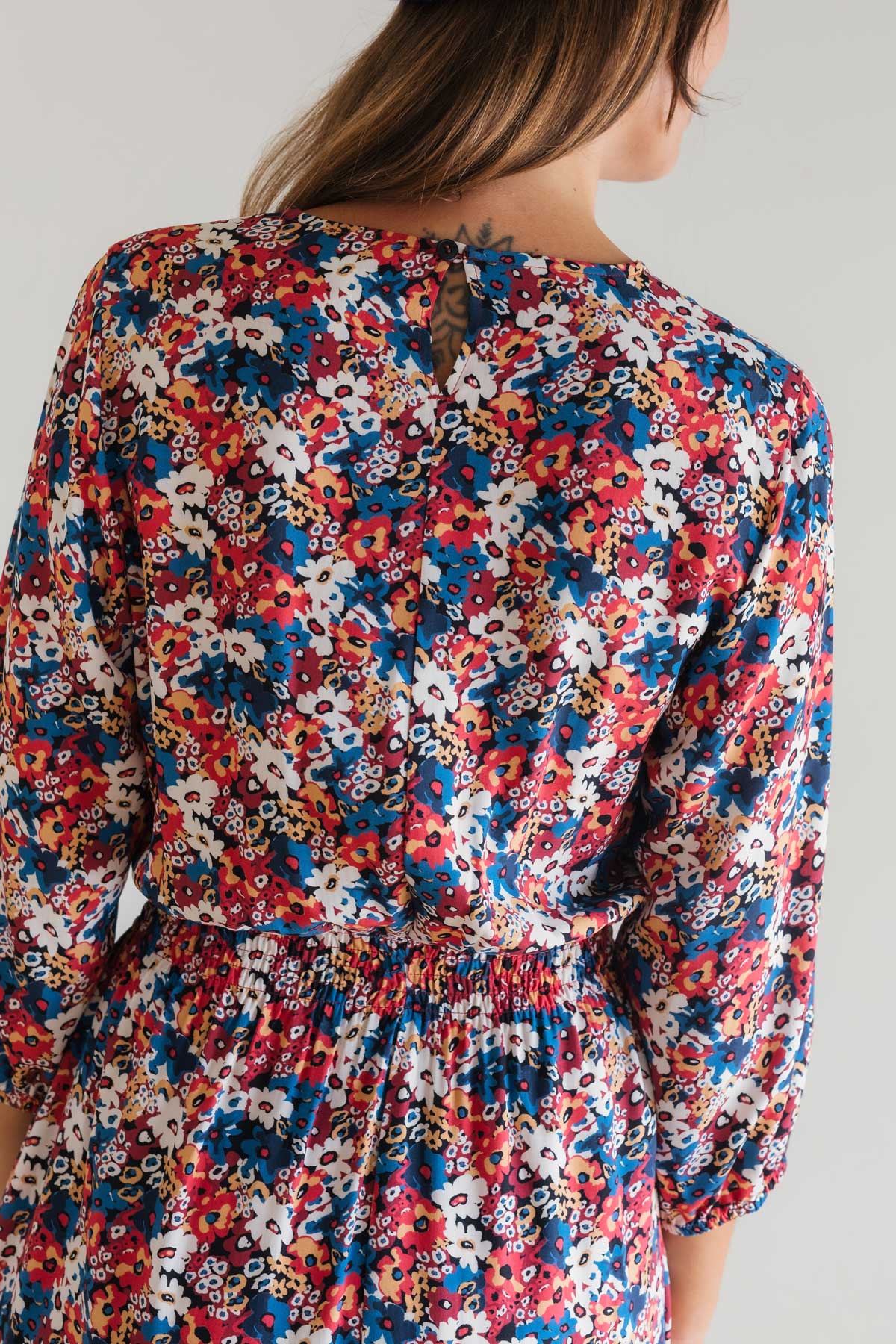 Sustainable printed cotton dress