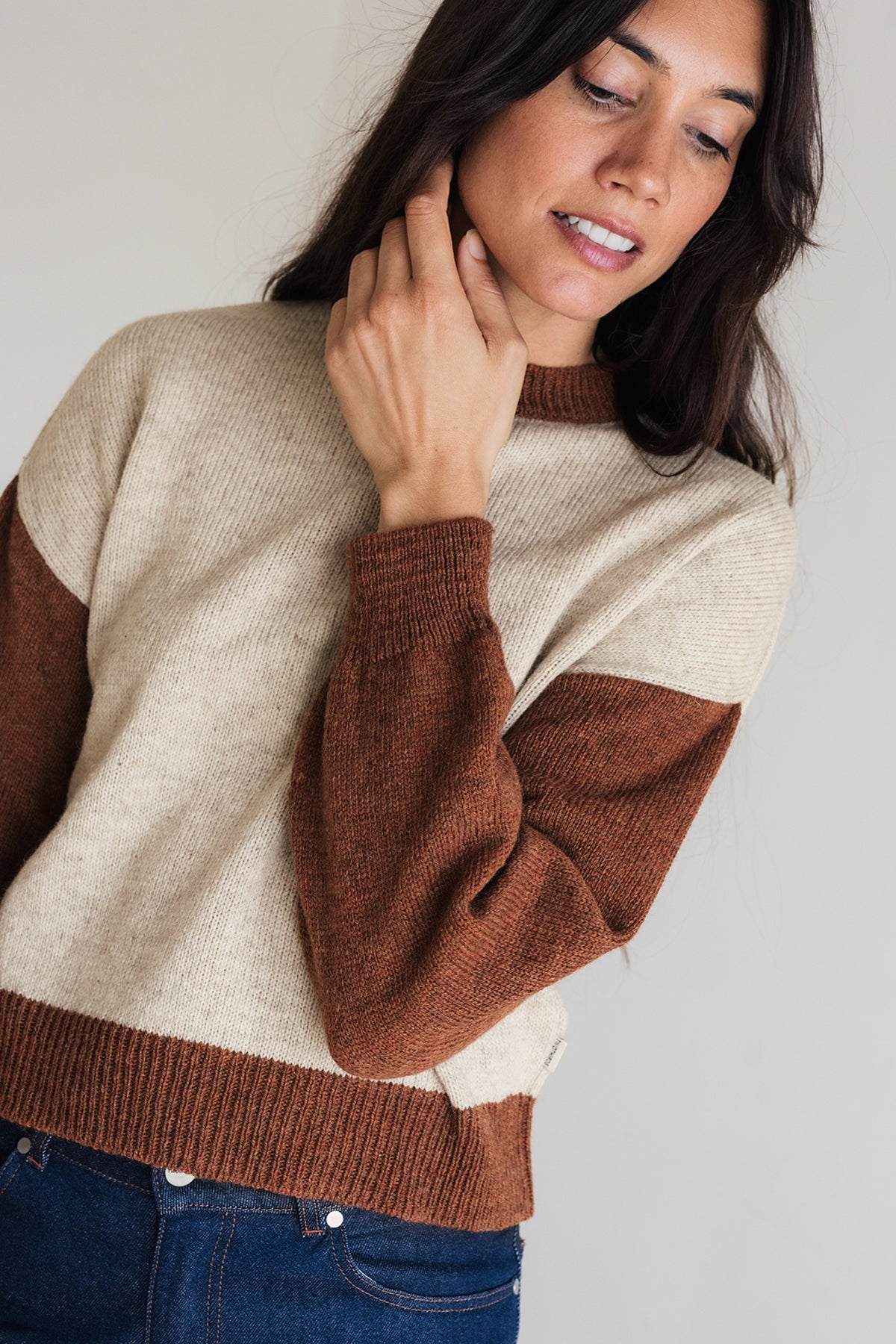 meta-preview, Recycled yarn balloon sleeve jumper