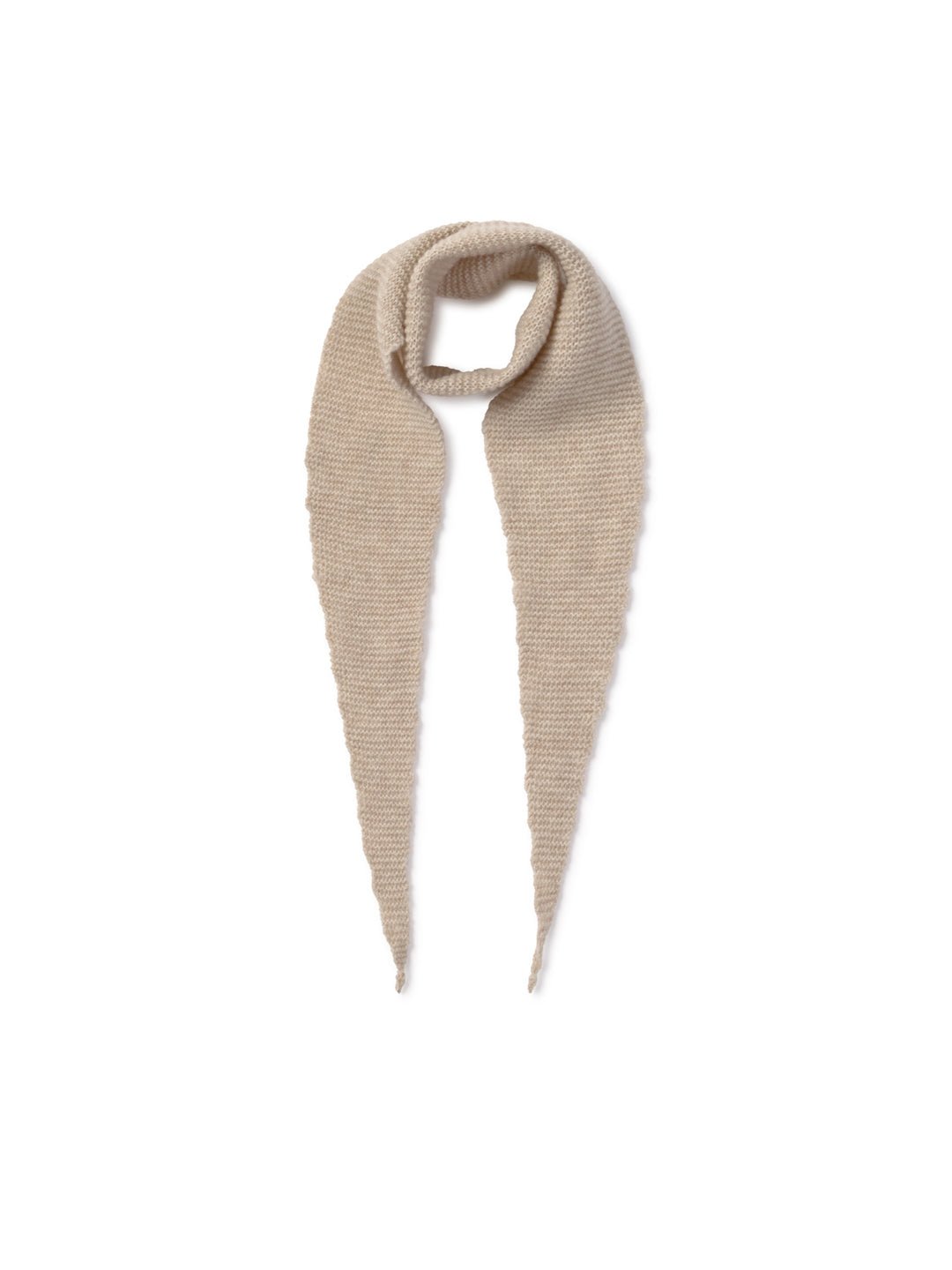 Ecru wool diamond scarf