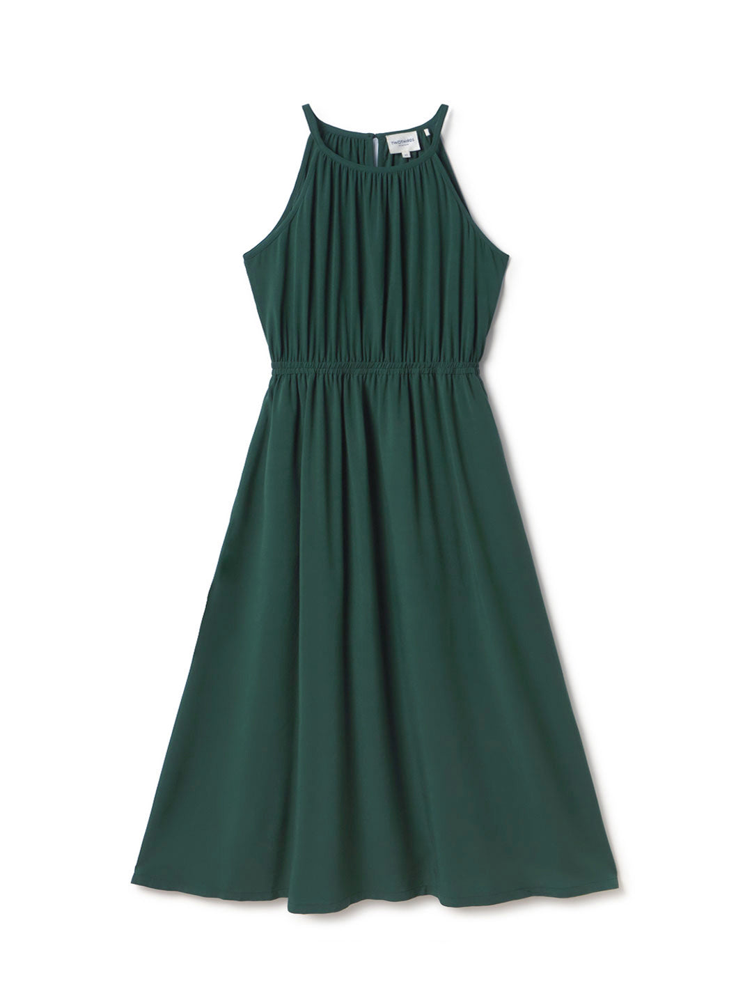 Garden green Strappy midi dress women front