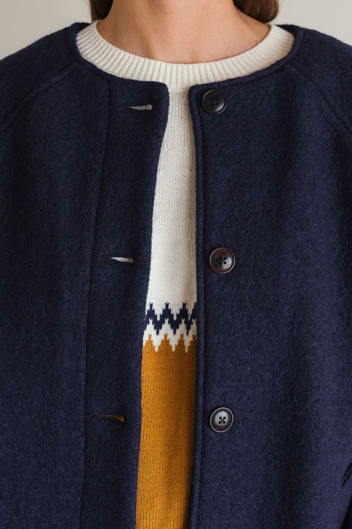 Women’s sustainable navy outerwear