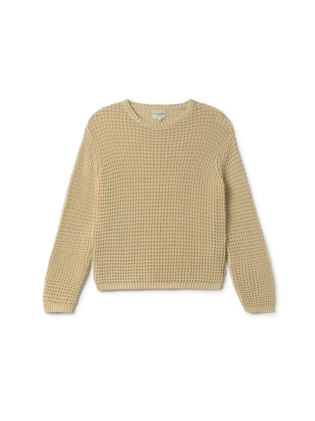 Cream organic cotton knit women front