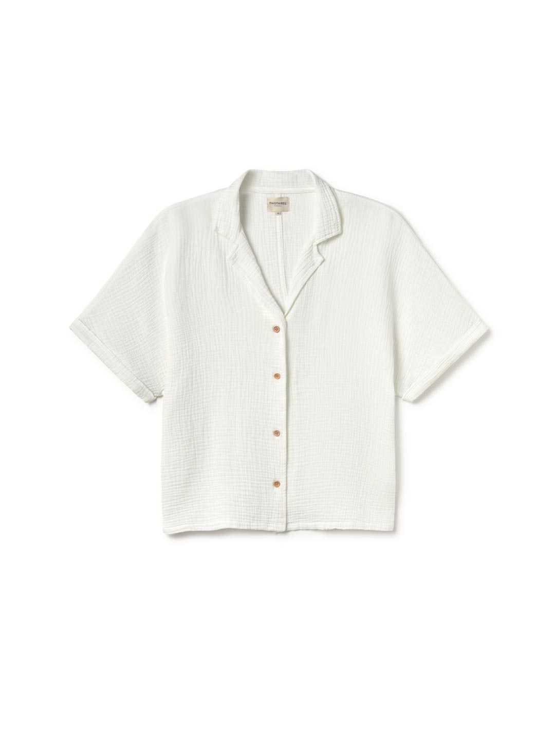 Off white muslin shirt women front