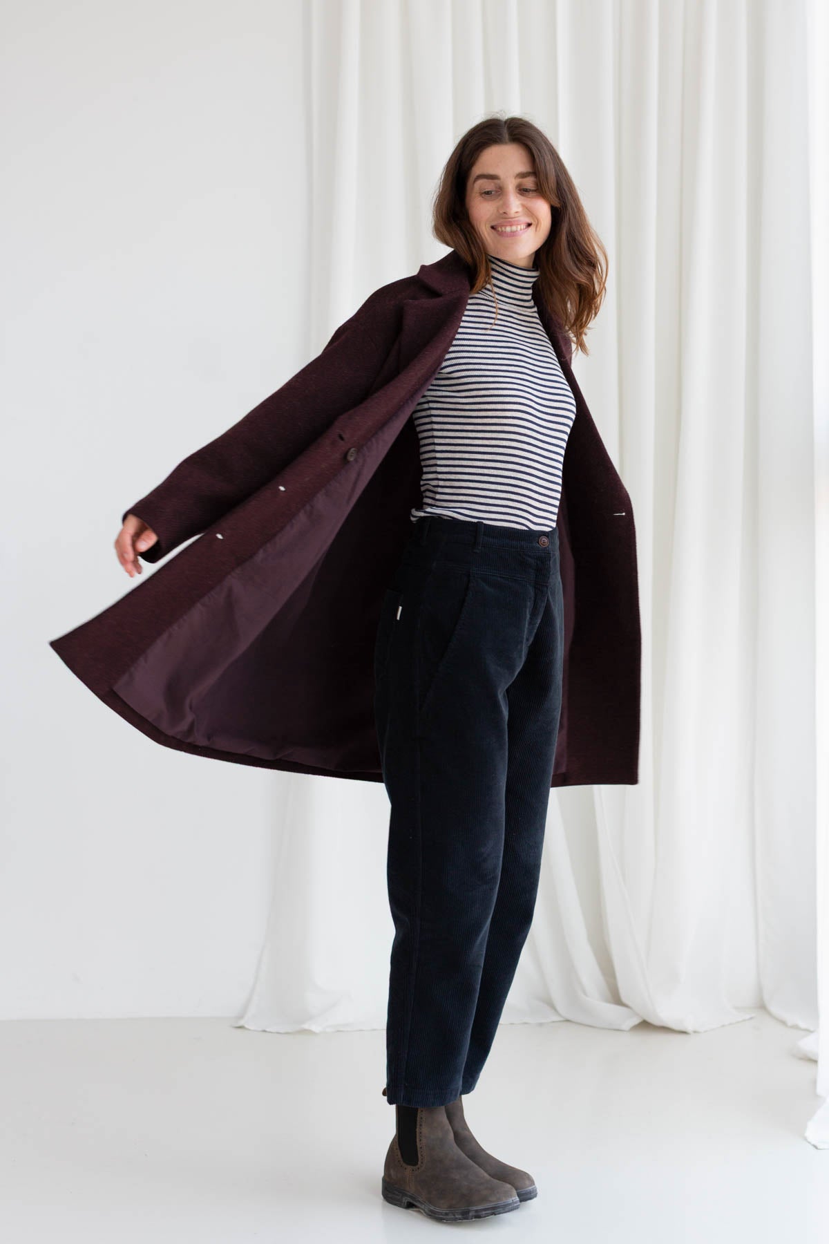 Burgundy Shetland wool jacket