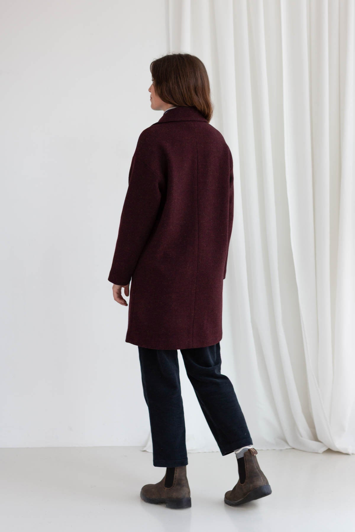 Burgundy Shetland wool jacket