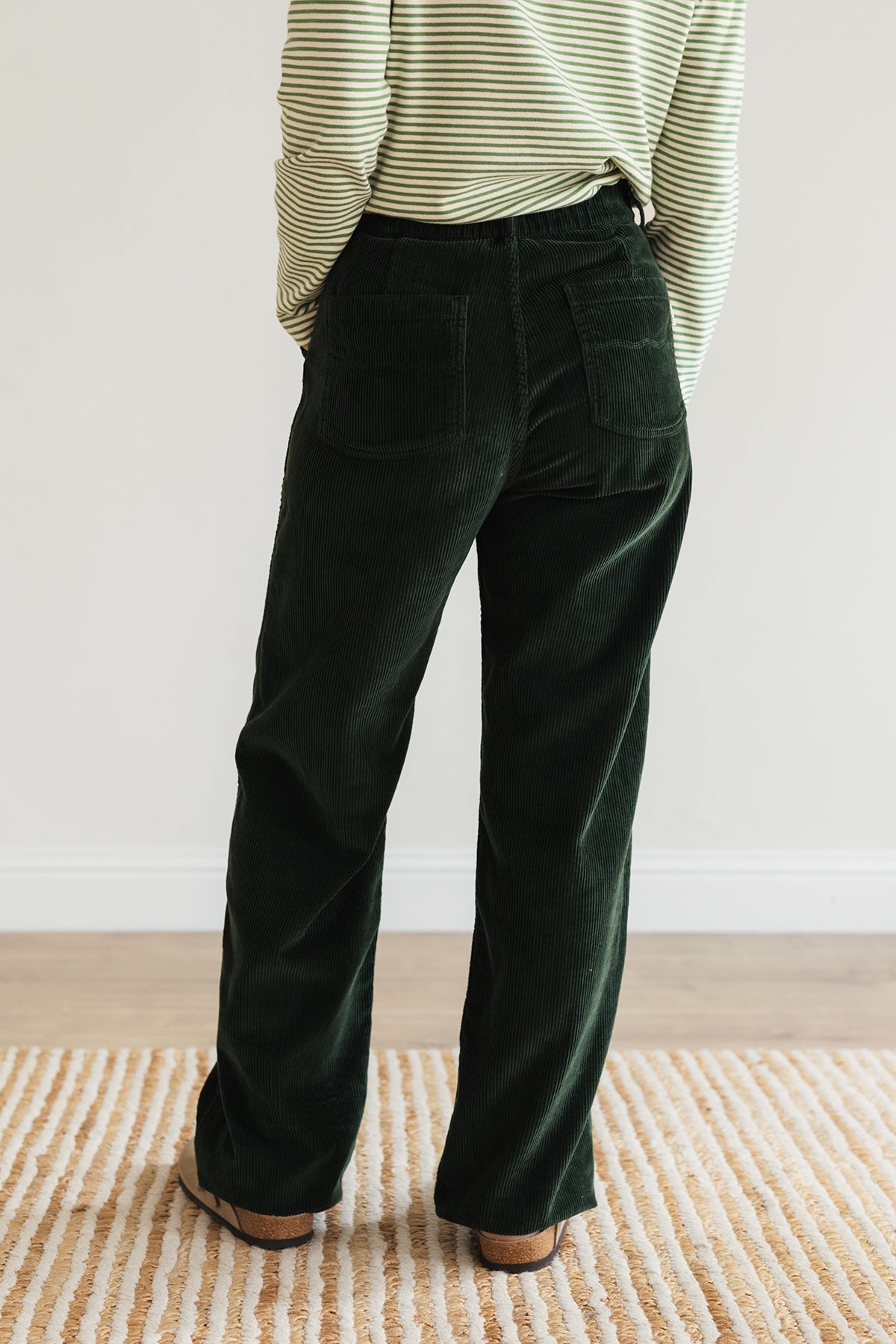 Organic cotton dark corduroy pants