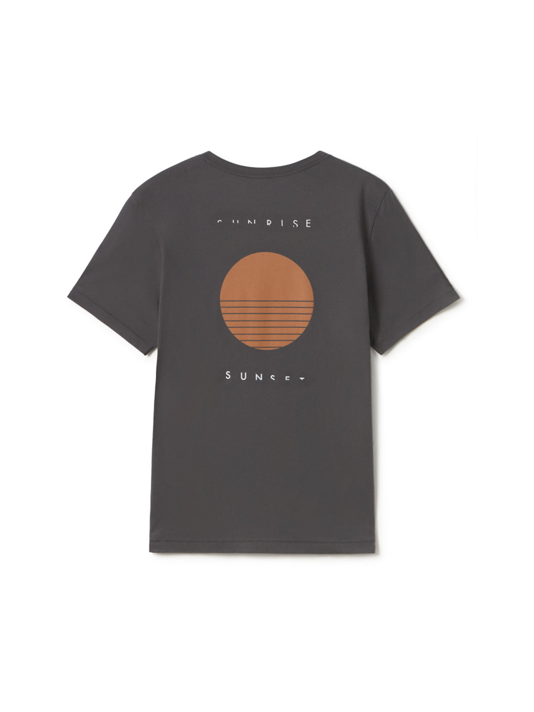 Dark sand roundneck t-shirt men back