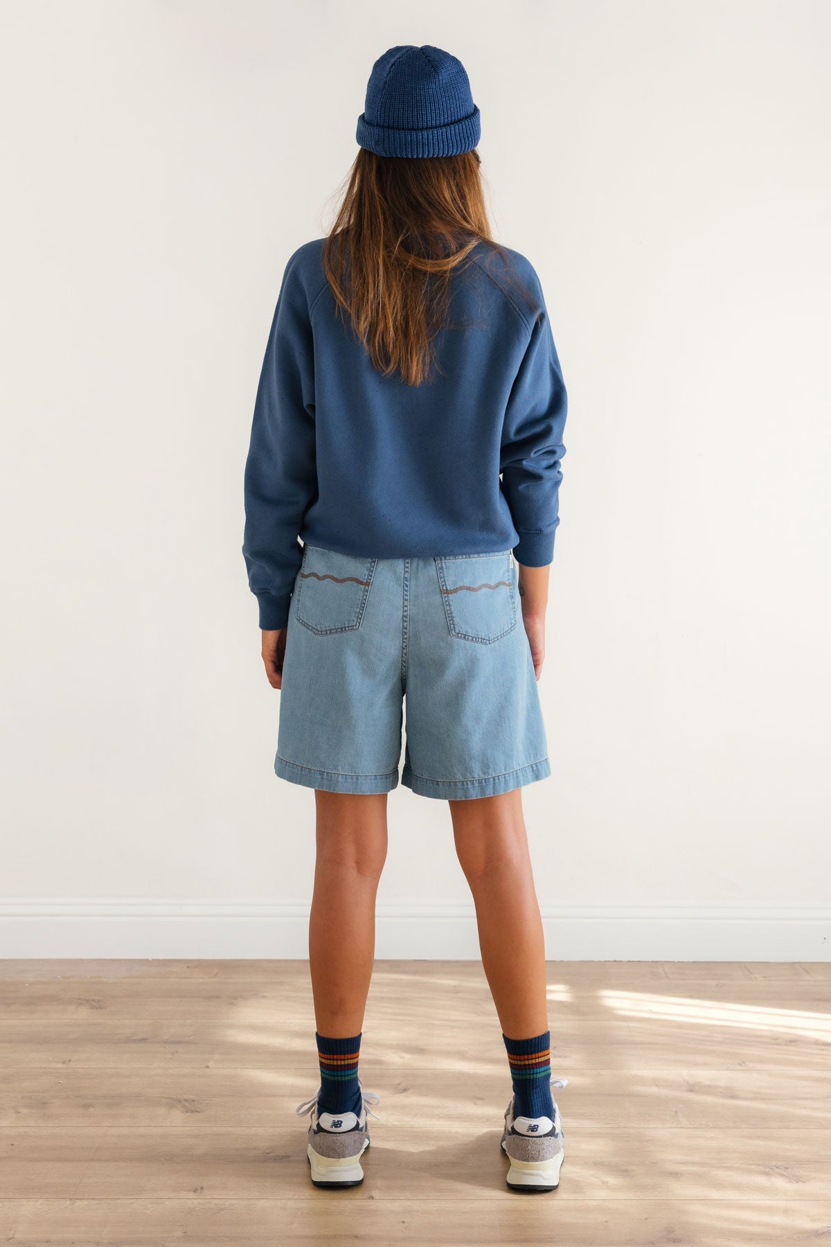 Recycled-fabric blue  sweatshirt design