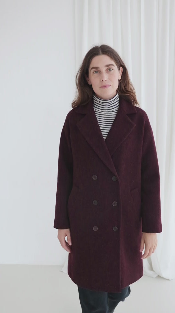Burgundy Shetland wool jacket