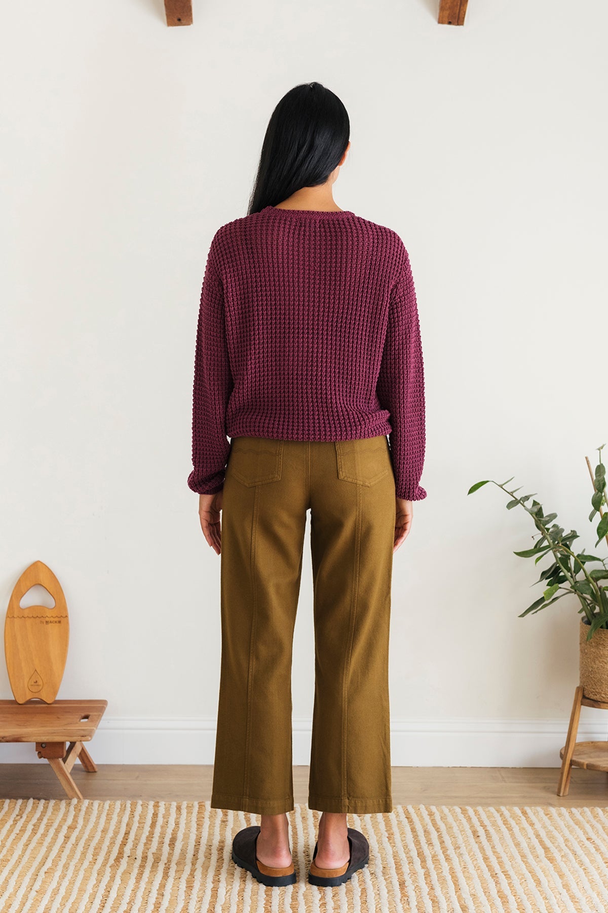 Cranberry knit in soft texture