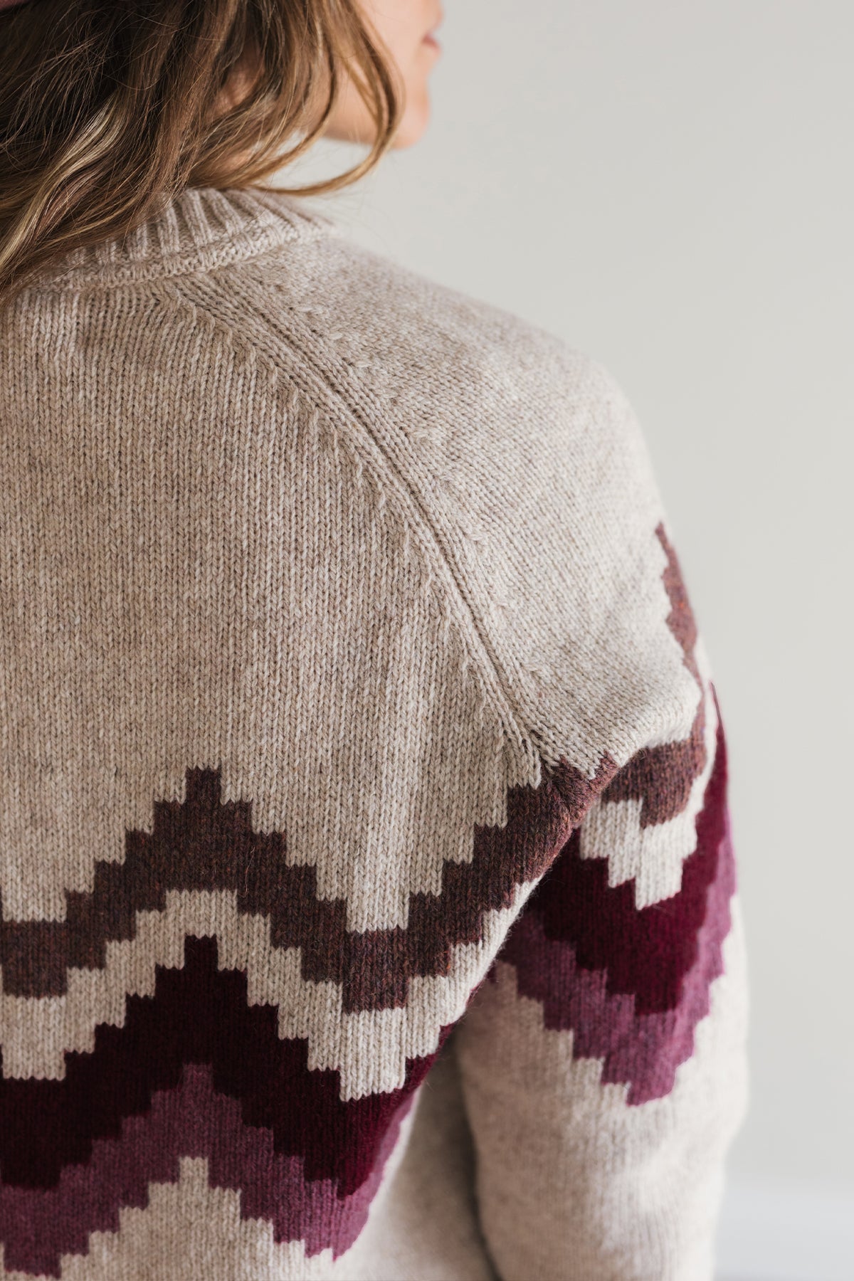 Eco-friendly patterned winter knit for women