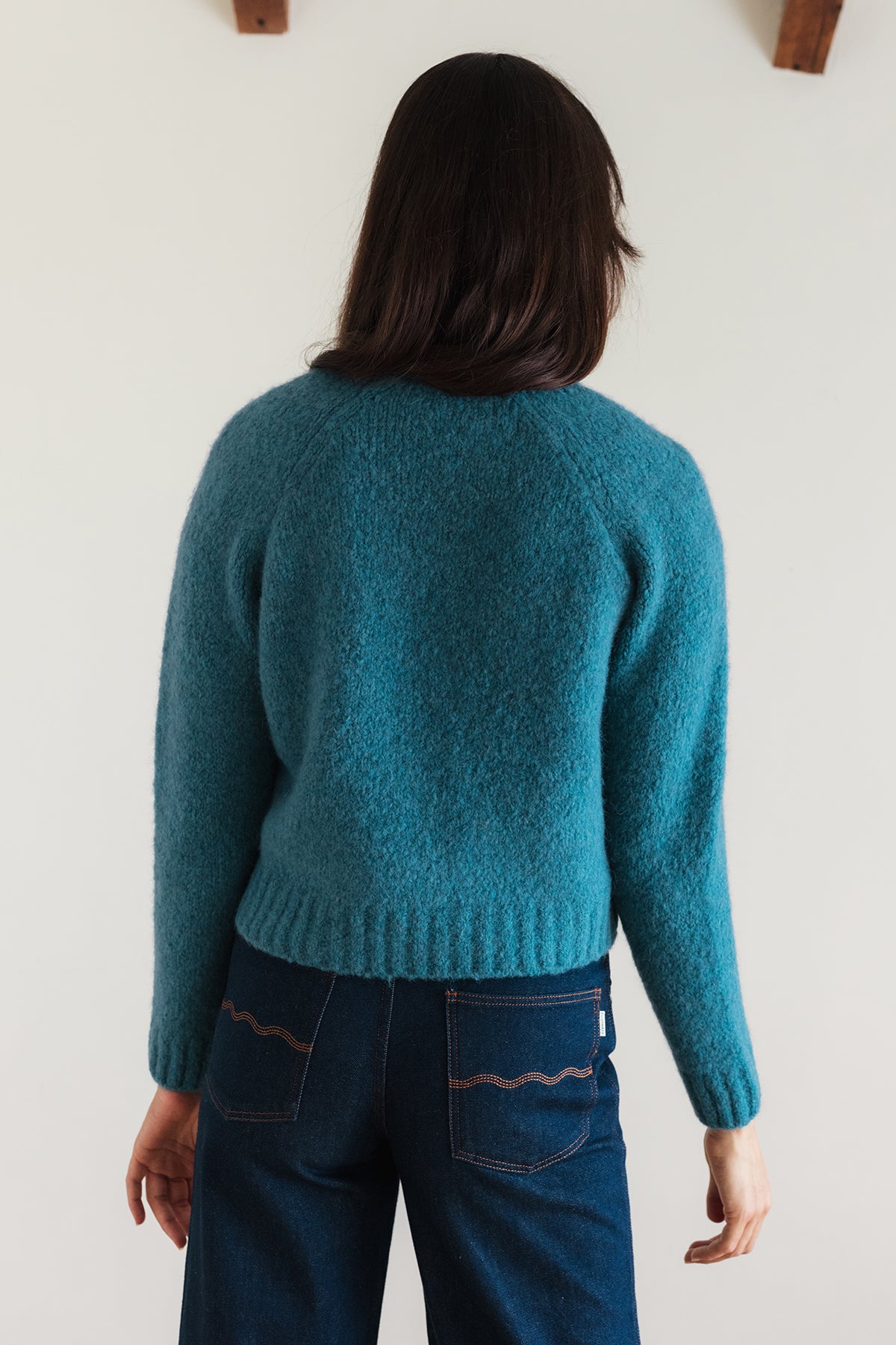 Soft recycled knit sweater for women