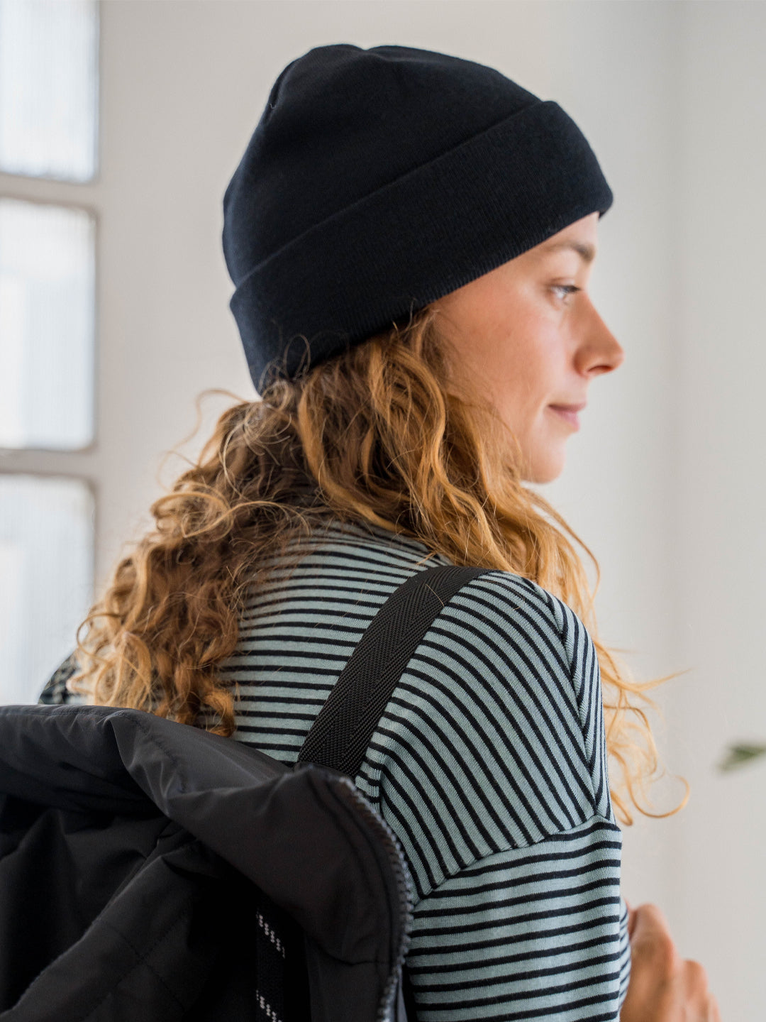 Merino Beanie Woman - Black